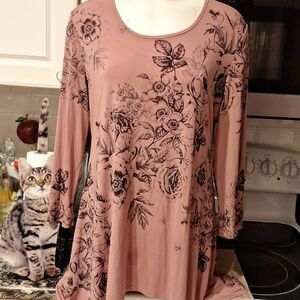 U women's Blue Mood casual stretch long sleeve regular size top XL